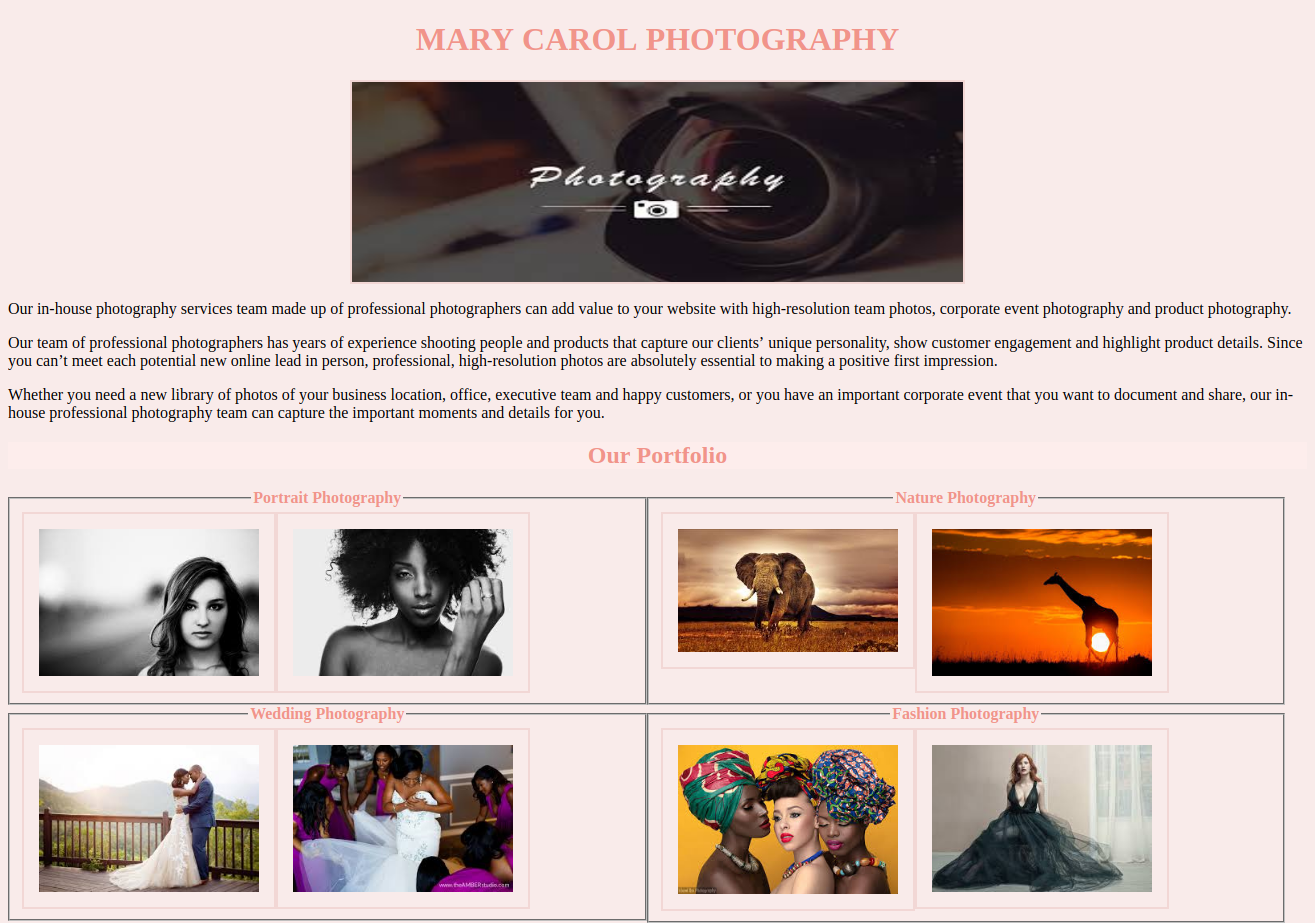 Photography Website Picture