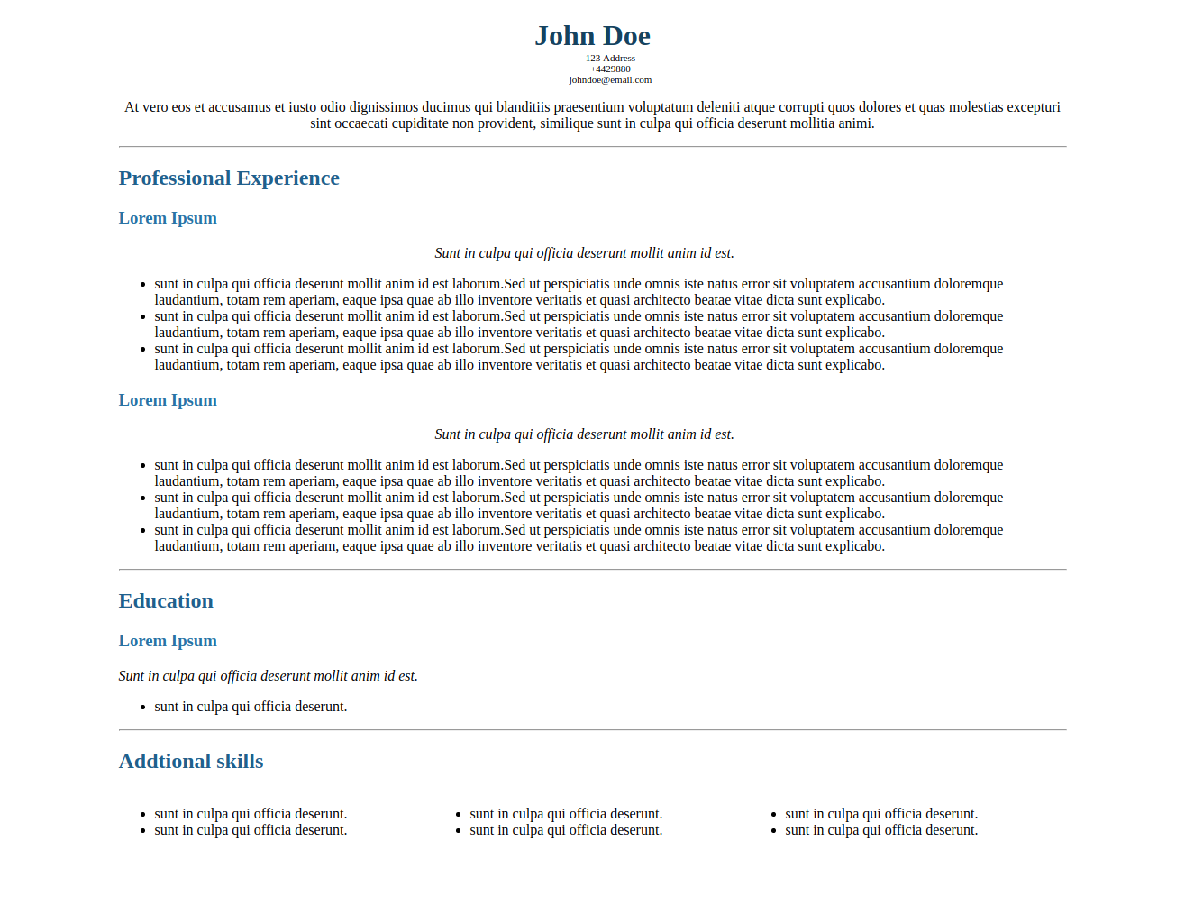 Resume Website Picture